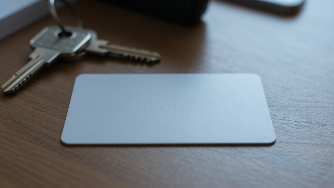 Blank bank card on a hotel desk representing bank-to-bank wire transfer payments