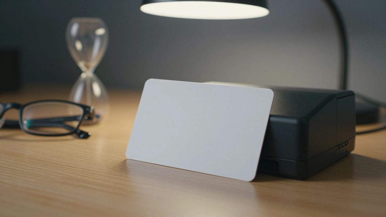 Blank card tapping a card reader for an Alberta casino deposit