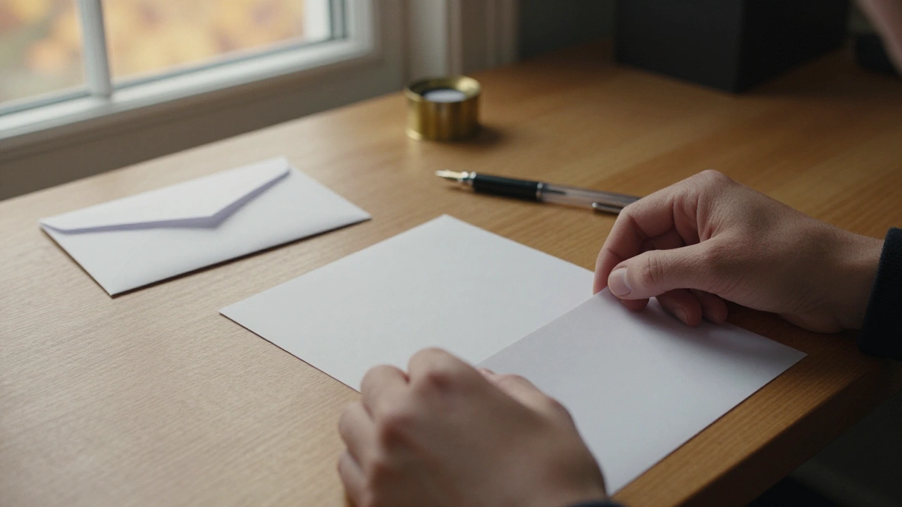 Hands folding a plain sheet of paper on a desk for Ontario casino email support