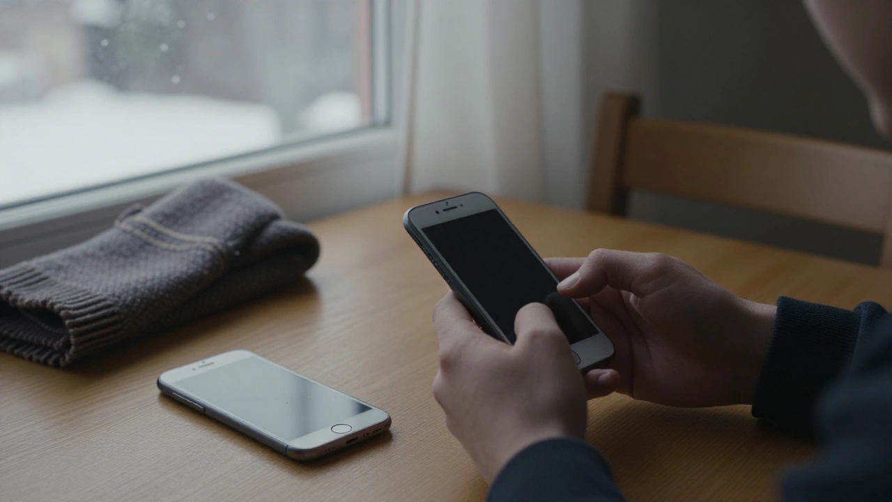 Hands holding a plain phone to open a casino mobile site at home
