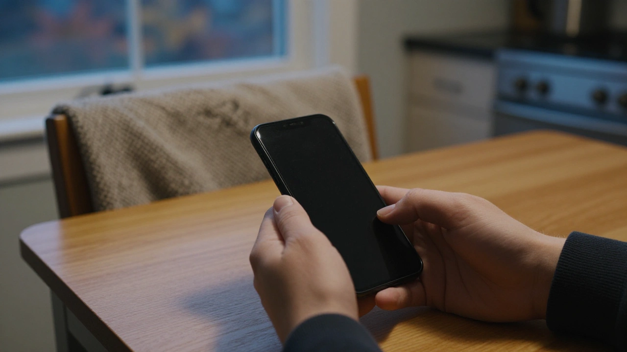 Hands holding a phone to reach casino live chat support from an Ontario home