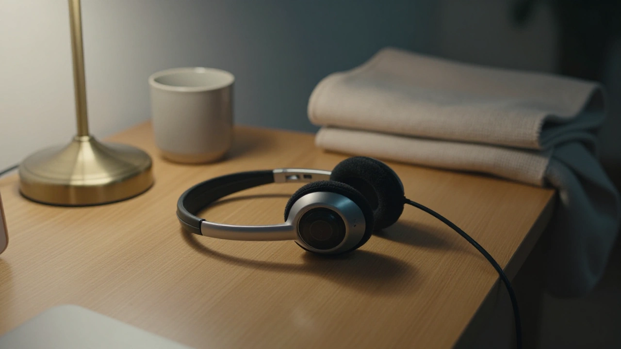 Headset on a home office desk for round-the-clock casino support