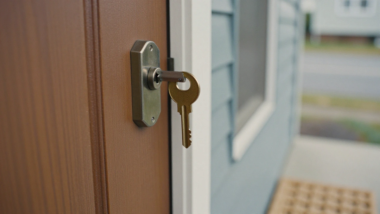 Key in a front door lock representing secure sign-up and login at an Ontario casino