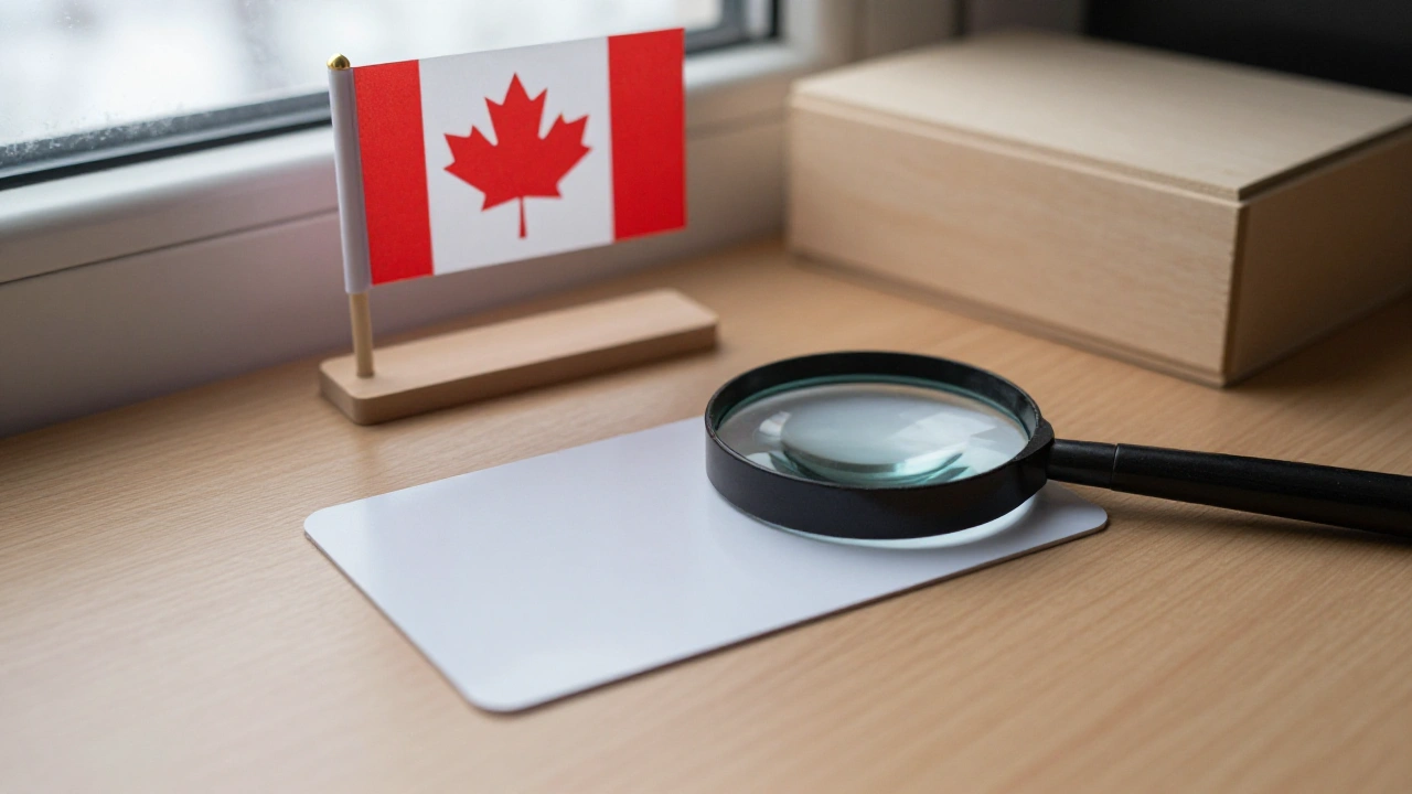Magnifying glass over a blank card on a desk for checking online casino payment rules