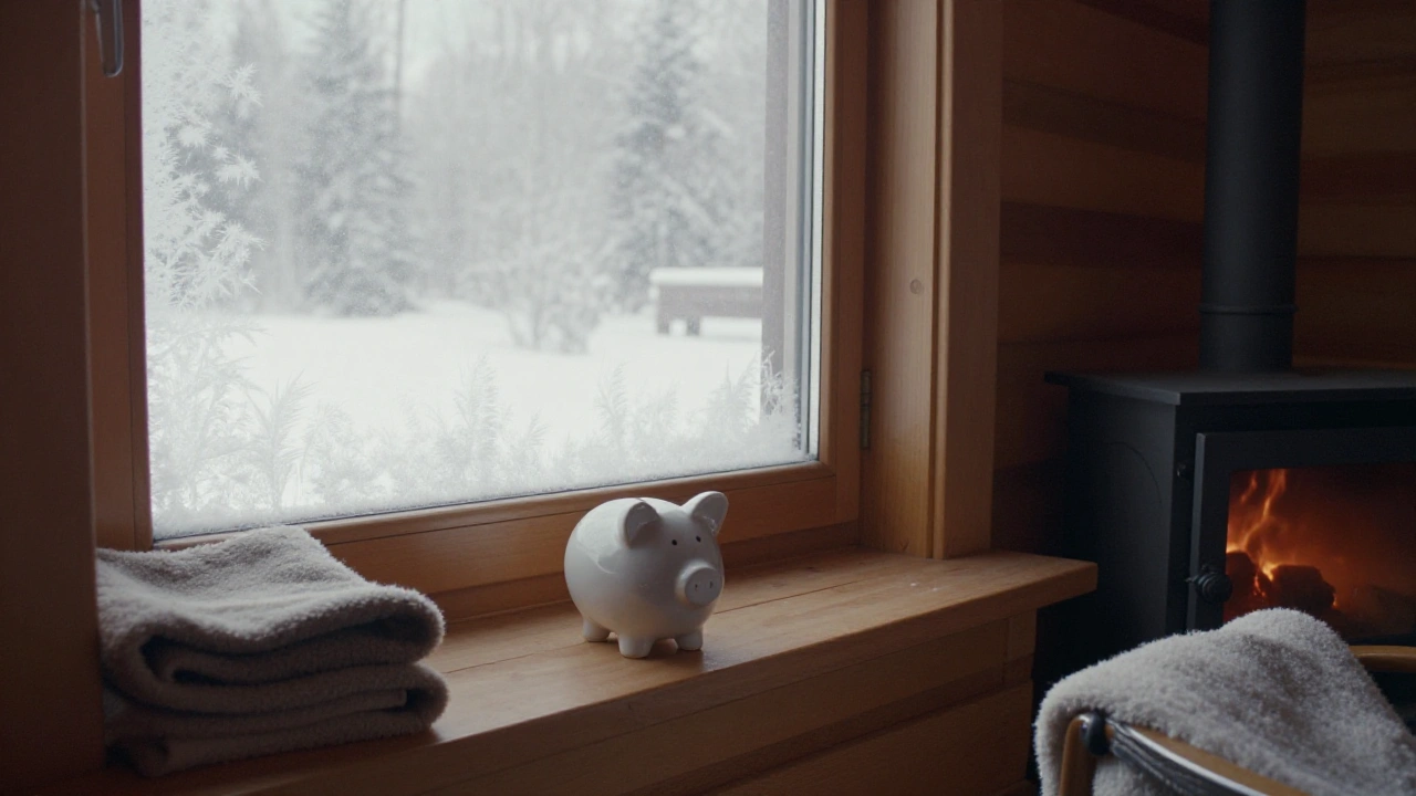 Ceramic piggy bank on a cabin windowsill illustrating casino deposit minimums