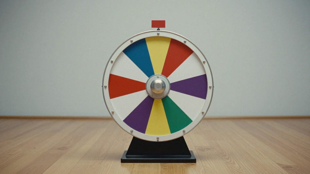 Game-show prize wheel symbolising the multi-stage casino bonus package