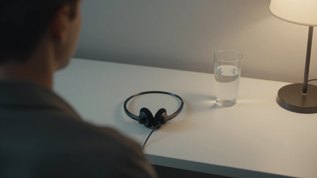 Person seen from behind at a desk with a headset for round-the-clock help
