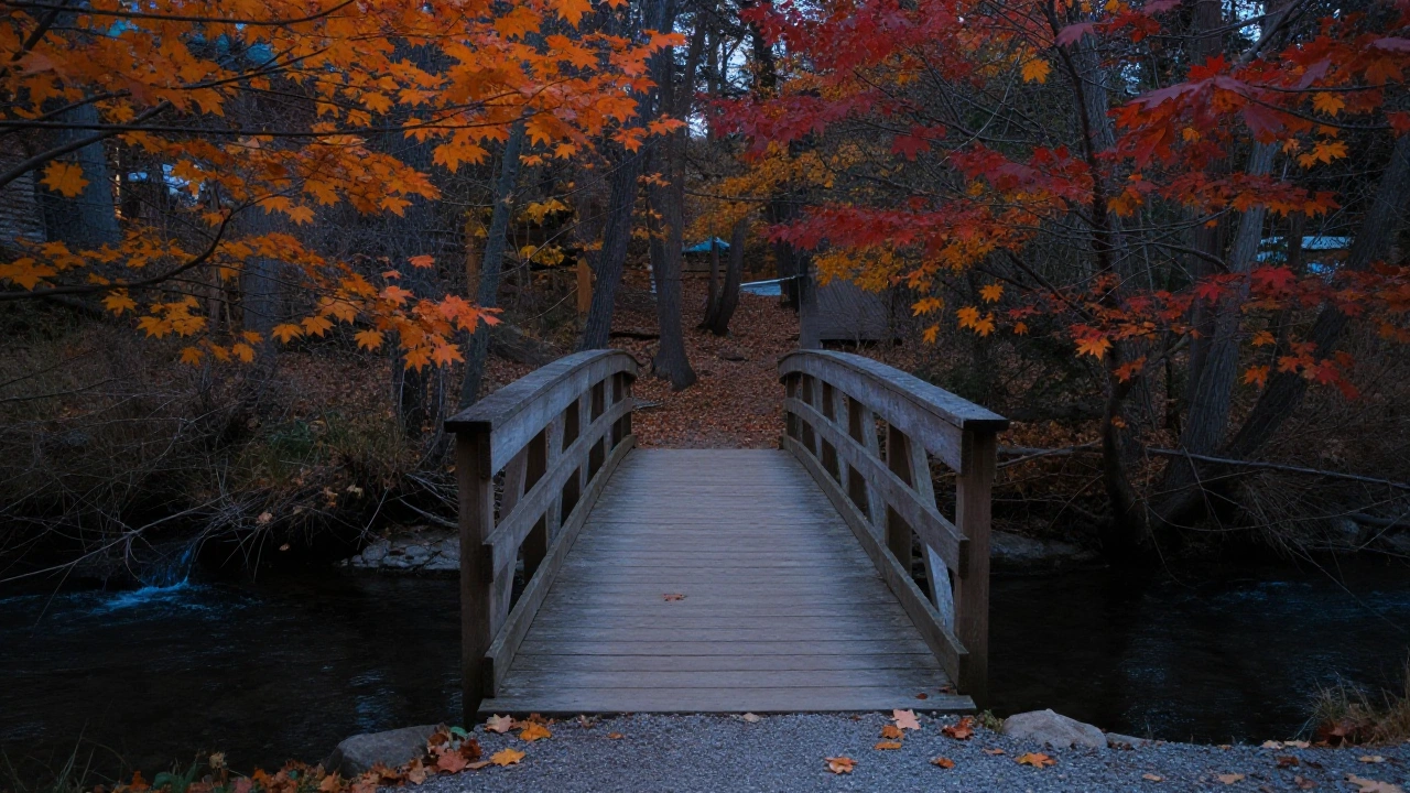 Toronto ravine footbridge in autumn, a real local setting for casino venues